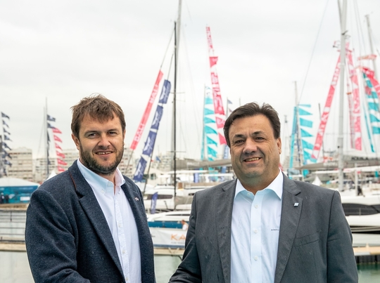 Mathieu Fountaine , l'un des Directeur Général Délégué de Fountaine Pajot et Bruno Thivoyon, président du directoire du Groupe Beneteau
