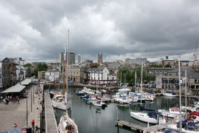 El puerto de Plymouth en el Reino Unido