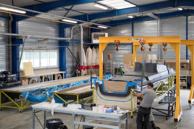 Los talleres del astillero Magma Composites en Questembert